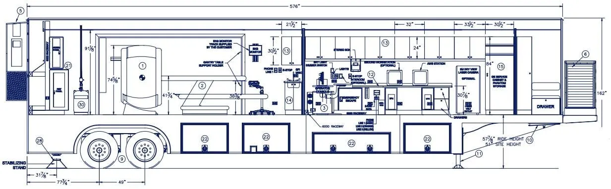 CT Trailer blueprint passenger side view