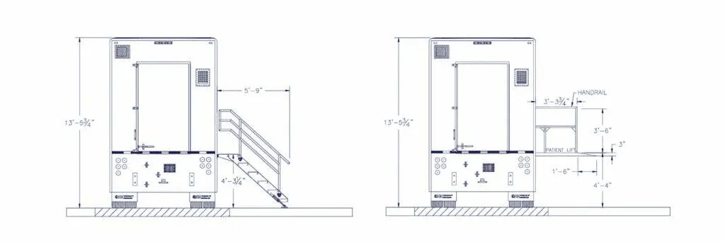 Mobile MRI Machines Unit Blueprint Back View