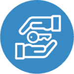 rent-equipment Icon representing transfer of control