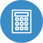 Icon representing return on investment calculator