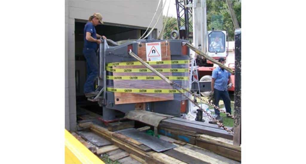 MRI machine de-install