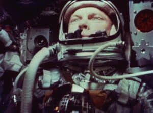 John Glenn just before his launch into space into 1962.