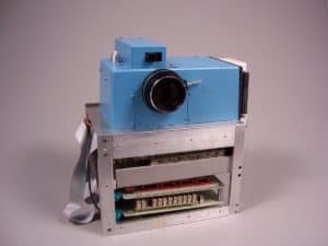 Kodak's first digital camera, constructed by employee Steve Saisson in 1975.