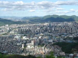Anyang city from Suri mountain