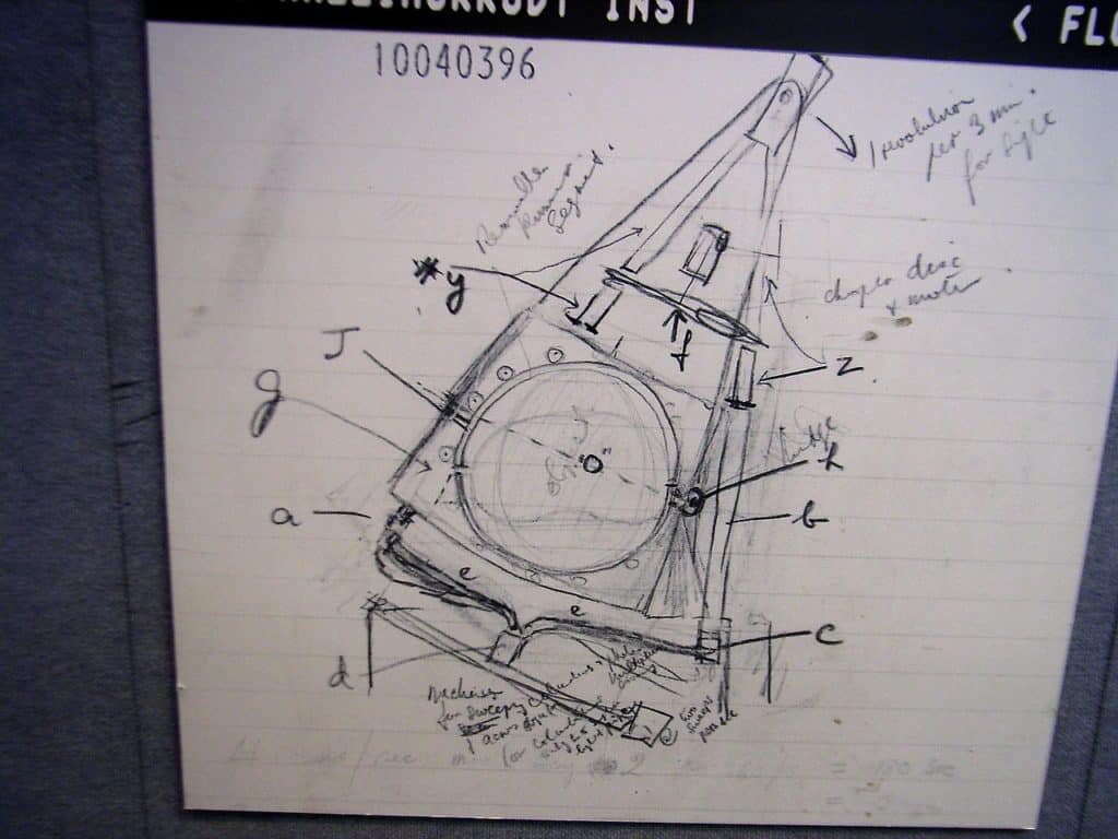 One of Hounsfield's initial CT sketches.