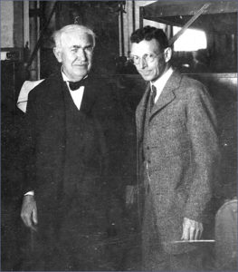Dr. Coolidge poses with Thomas Edison in 1922.