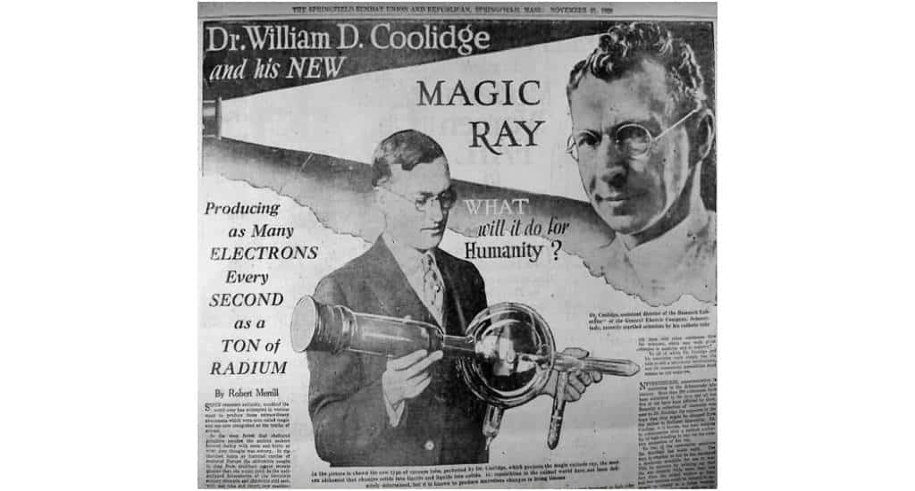 Dr. William Coolidge and his new magic ray