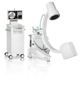 A Ziehm C-arm with analog image intensifier.