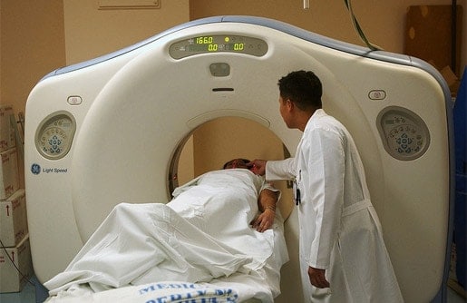 CT Scan in process