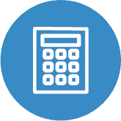 Icon representing a return on investment calculator