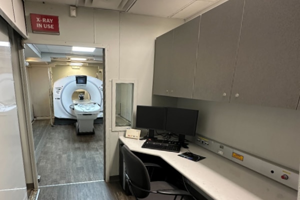 Mobile GE Revolution 128 Slice CT Scanner Interior
