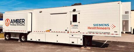 Amber mobile imaging trailer with Siemens Healthineers PET/CT scanner